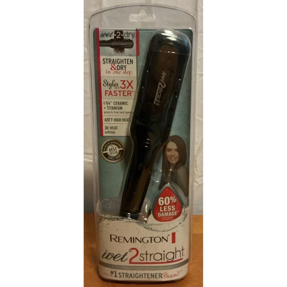Remington Wet 2 Straight Hair Straightener Flat Iron Ceramic Plates S7330 1 3/4"